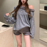 ワンショルダーファーセットアップAS1708