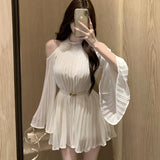 ベルトセットプリーツブラウスAT1356