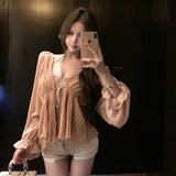 レースコルセットブラウス(2COLOR)AT1382