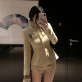 ノーカラーツイードセットアップAS1656