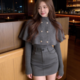 ケープニットグレーセットアップAS1697