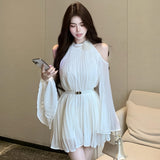 ベルトセットプリーツブラウスAT1356