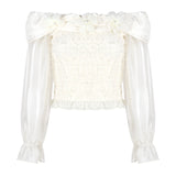 デコルテフラワーブラウスAT1419