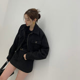 ドロップショルダージッパージャケット(2COLOR)AJ1155