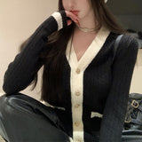 バイカラーニットカーディガン(2COLOR)AT1334