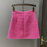 ビジューボタンツイードスカート(3COLOR)AB1193