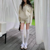 リラクシーケーブルニットセットアップ(2COLOR)AS1582