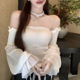 バルーンスリーブオフショルトップス(2COLOR)AT1349