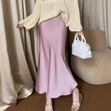 サテンマーメイドスカート(4COLOR)AB1201