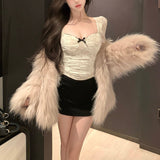 フラワーレースヌーディトップスAT1383