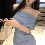 ワンショルダーラグジュアリーワンピース(3COLOR)AO1691