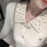 パールビジューニットセットアップAS1659