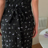 フローラルブラックワンピースAO1773