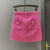 ビジューボタンツイードスカート(3COLOR)AB1193