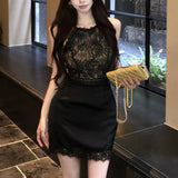 ブラックレースワンピースAO1785