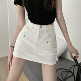 ホワイトデニムスカートAB1202