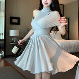 クロスニットワンピース(2COLOR)AO1778