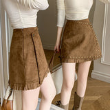 スタッズスエードスカート(2COLOR)AB1206