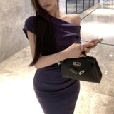 ワンショルダーラグジュアリーワンピース(3COLOR)AO1691