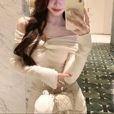 ツウィストホワイトワンピースAO1836