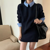 シャツドッキングニットセットアップ(2COLOR)AS1573