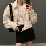 ドロップショルダージッパージャケット(2COLOR)AJ1155