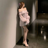 【即納】バルーンオフショルトップス(2COLOR)AT1355