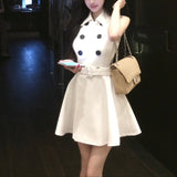 ピュアホワイトAラインワンピースAO1754