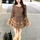 ティアードファーニット(2COLOR)AT1389