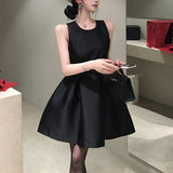 ラウンドネックAラインワンピース(3COLOR)AO1726