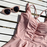 バッククロスワンピーススイムウェア(2COLOR)AW1085