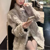 ポイントリボンファーコート(3COLOR)AJ1185