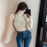 カーデSETノースリーブモヘアニット(3COLOR)AT1394