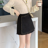 スタッズスエードスカート(2COLOR)AB1206