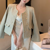 ダブルボタンノーカラージャケット(3COLOR)AJ1151