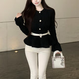 ベルト付きぺプラムニット(3COLOR)AT1346