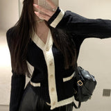 バイカラーニットカーディガン(2COLOR)AT1334