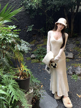 切り替えマーメイドロングワンピースAO1835