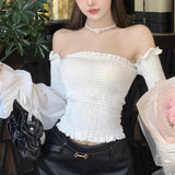 バルーンスリーブオフショルトップス(2COLOR)AT1349