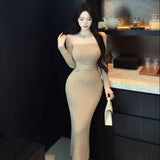 デコルテラインシースルーワンピースAO1842