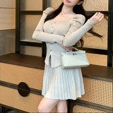 パフスリーブニットセットアップ(2COLOR)AS1720