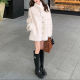 ポイントリボンファーコート(3COLOR)AJ1185