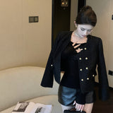 ダブルボタンノーカラージャケット(3COLOR)AJ1151