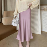 サテンマーメイドスカート(4COLOR)AB1201