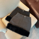 裾ファーミニスカート(3COLOR)AB1208