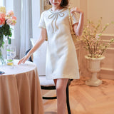 【即納】ビジューリボンワンピースAO1628