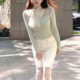 シフォンスカーフトップス(2COLOR)AT1406