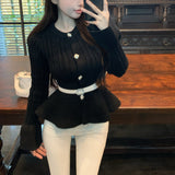 ベルト付きぺプラムニット(3COLOR)AT1346