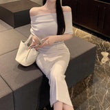 ワンショルダーラグジュアリーワンピース(3COLOR)AO1691