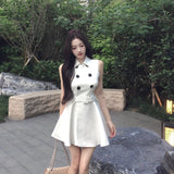 ピュアホワイトAラインワンピースAO1754